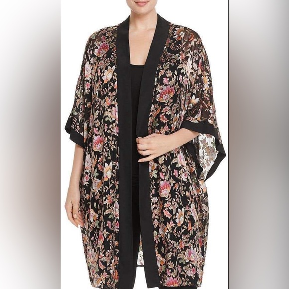 Maeve Floral Kimono - Plus size 1X - Picture 1 of 7